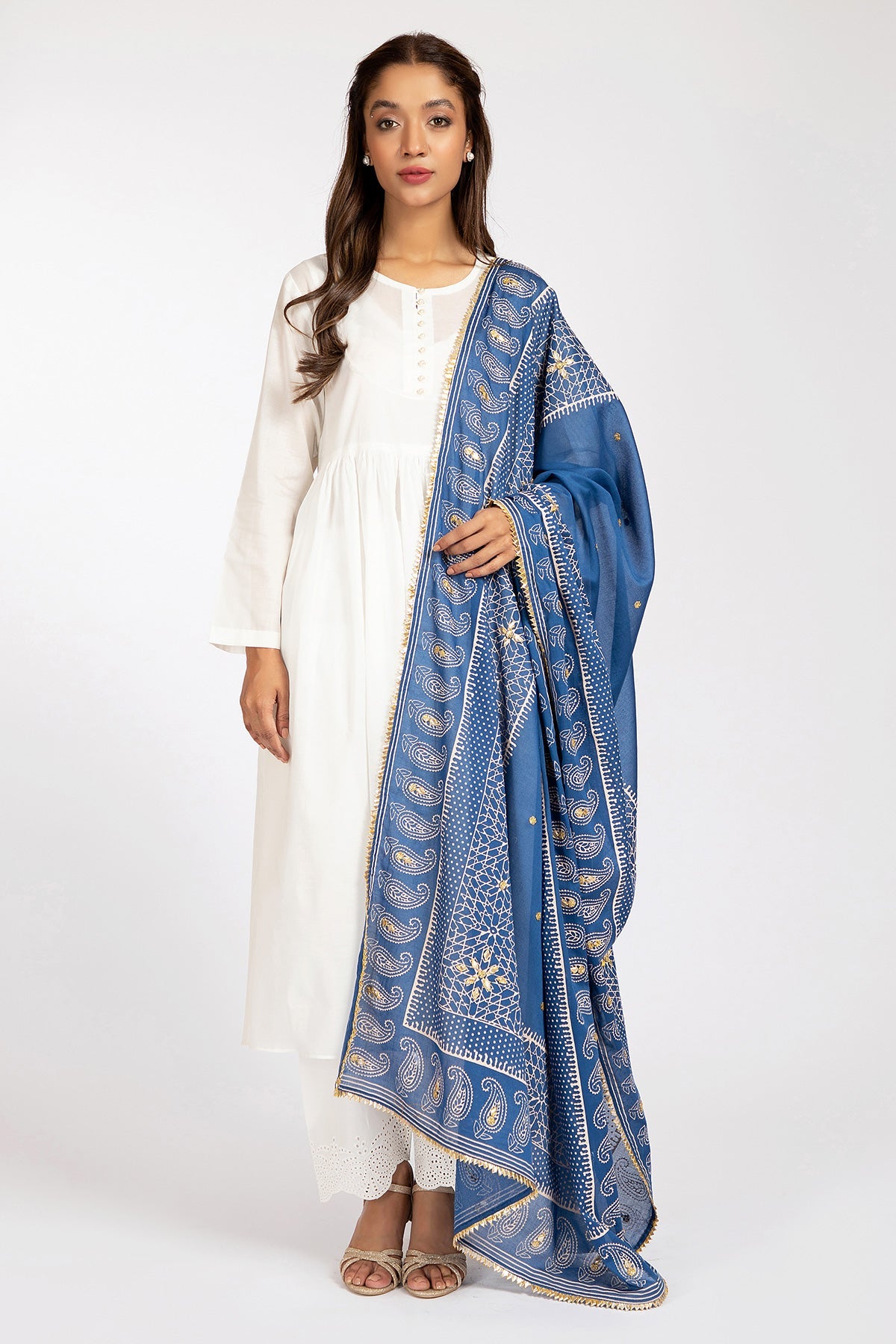 Kayseria - 1 Piece Malmal Dupatta