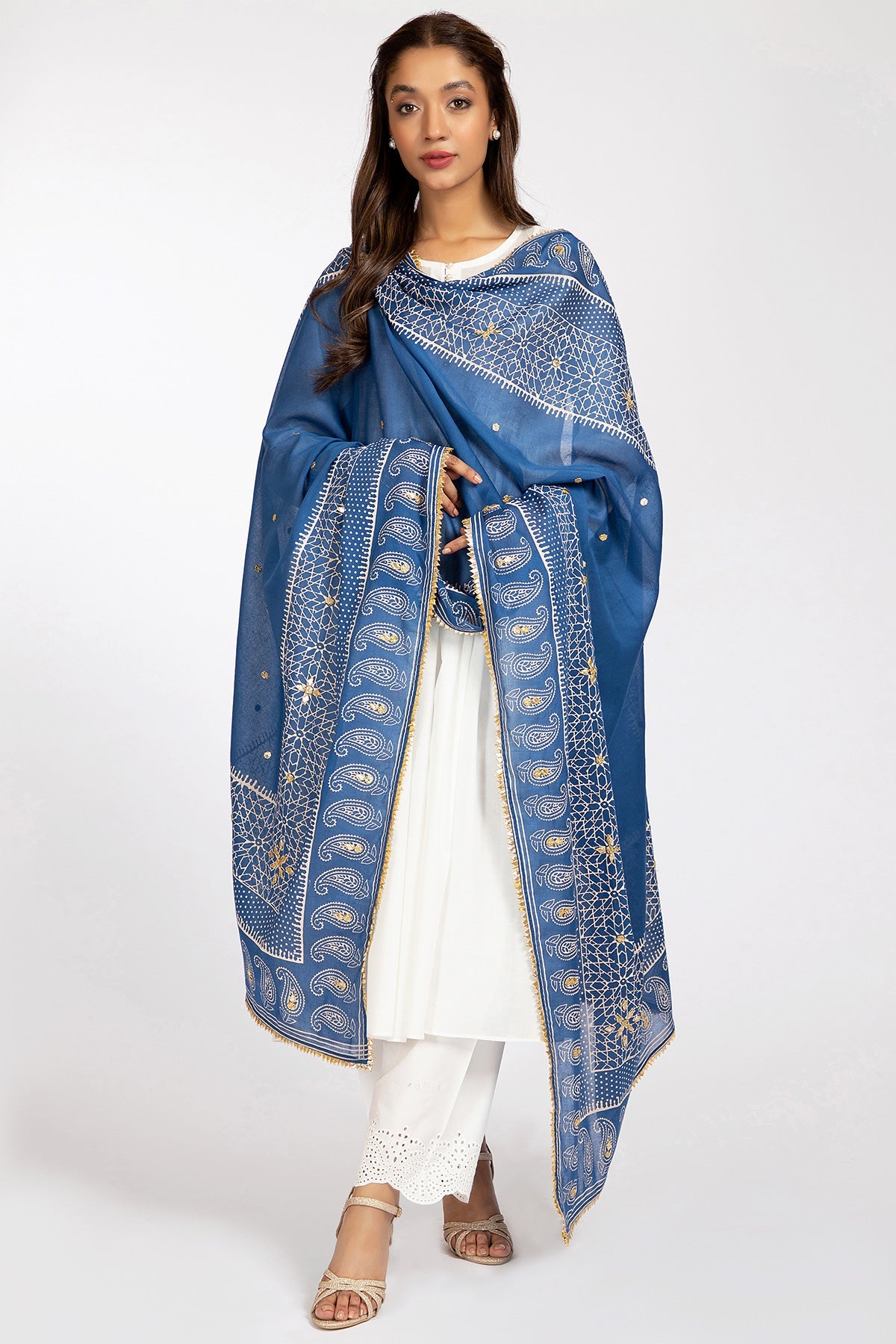 Kayseria - 1 Piece Malmal Dupatta