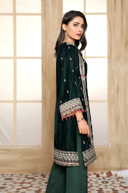 Adan's Libas - Brace - Embroidered Velvet Unstitch 2PC
