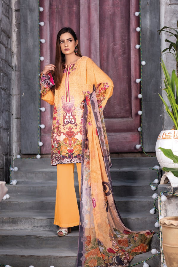 Adan's Libas - Blossom- Digital Sequin Chickenkari Viscose