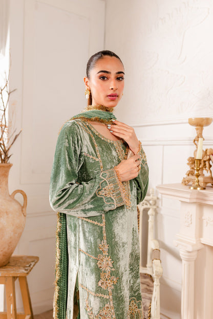 Cerise - Adan Green Shirt +Dupatta