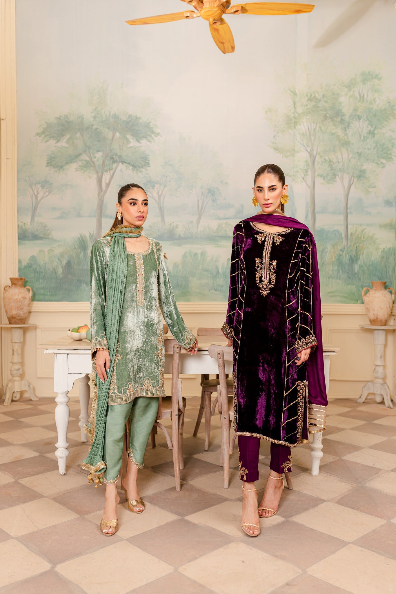 Cerise - Nureh Plum- Kurta+Dupatta