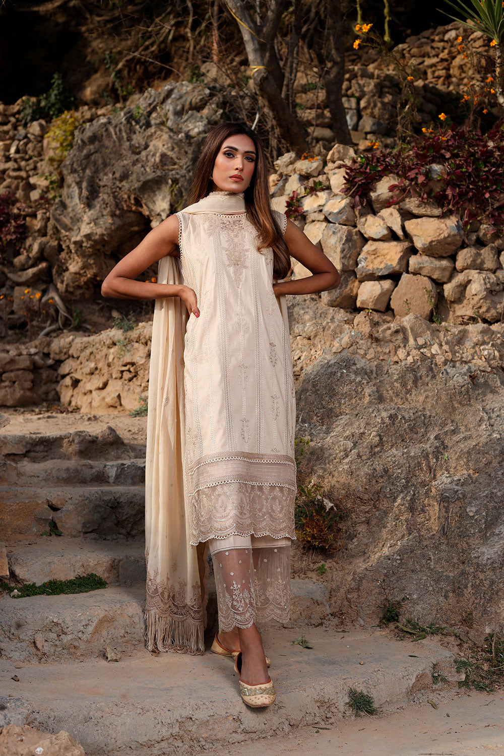 Lyla - Design 02 Embroidered Lawn’22