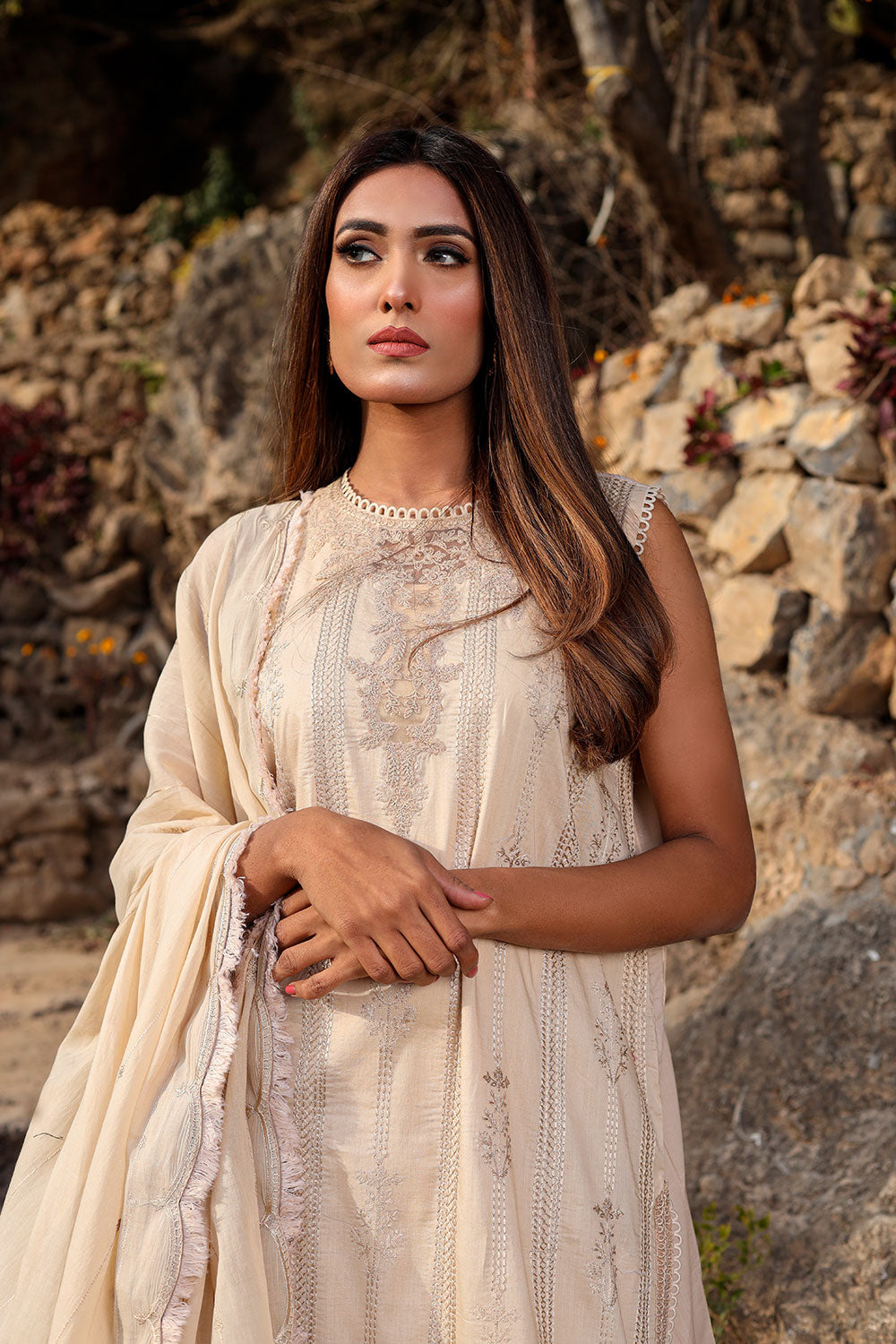 Lyla - Design 02 Embroidered Lawn’22