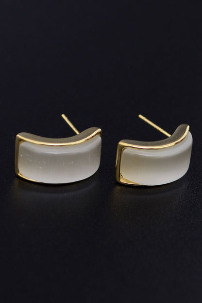 Ellena - Rectangle Pearl Stud Earings