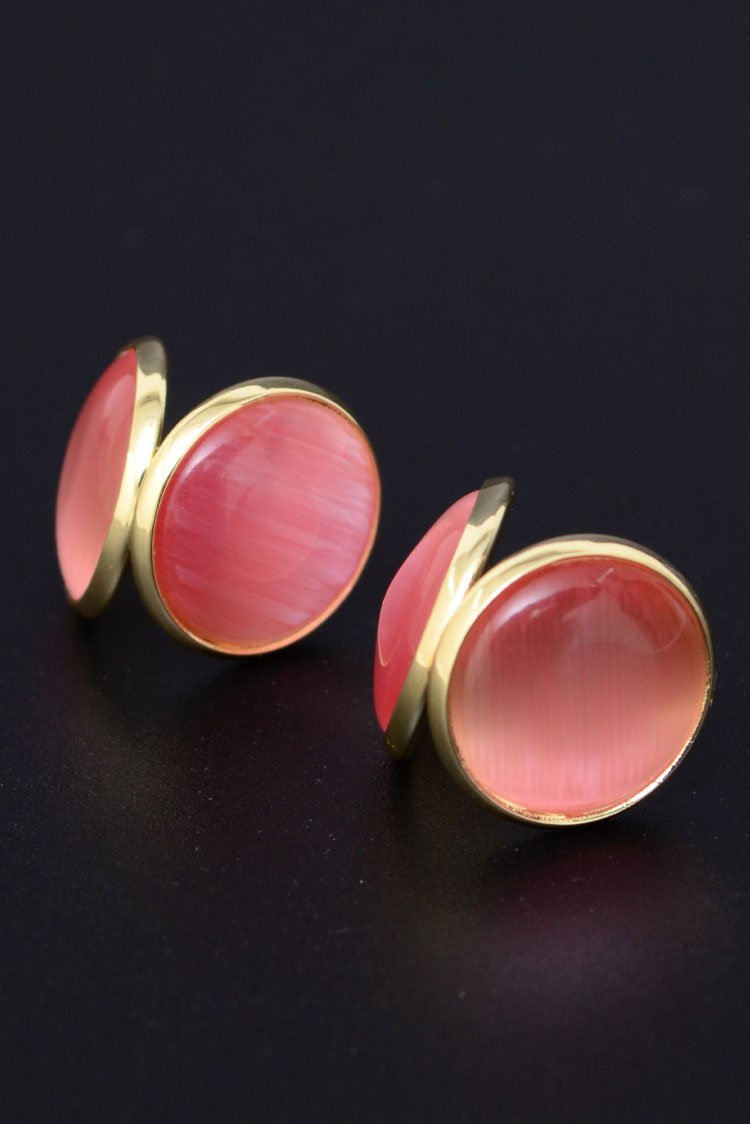 Ellena - Round Pearl Stud Earings