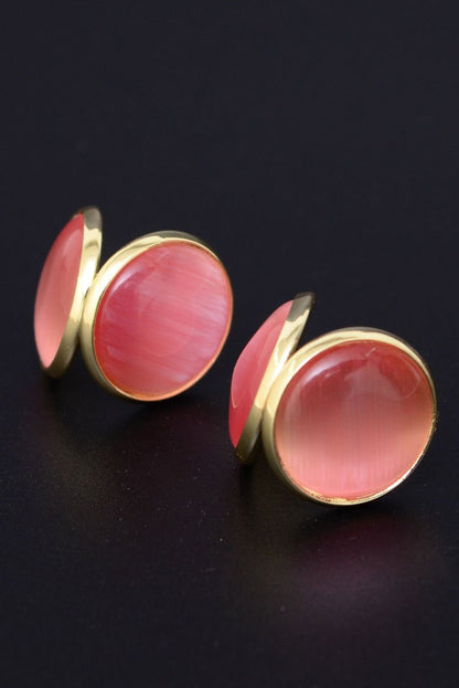 Ellena - Round Pearl Stud Earings