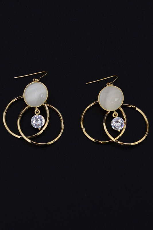 Ellena - Round Pearl Earings