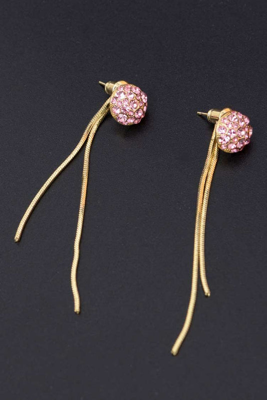 Ellena - Round Shape Chain Drop Earring