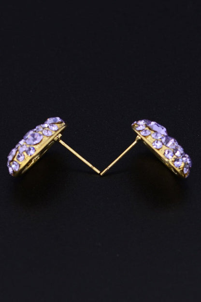 Ellena - Oval Shape Stud Earrings