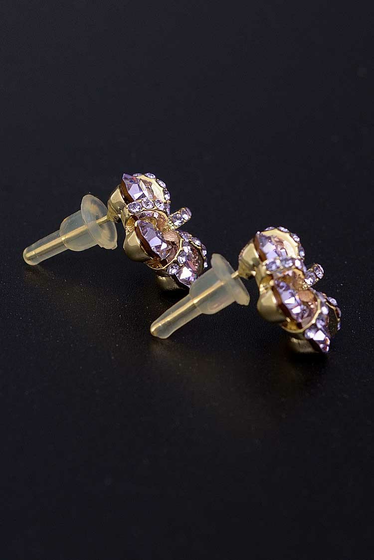 Ellena - Flower Shape Stone Stud Earrings