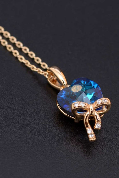 Ellena - Heart Shape Stone Pendant Necklace