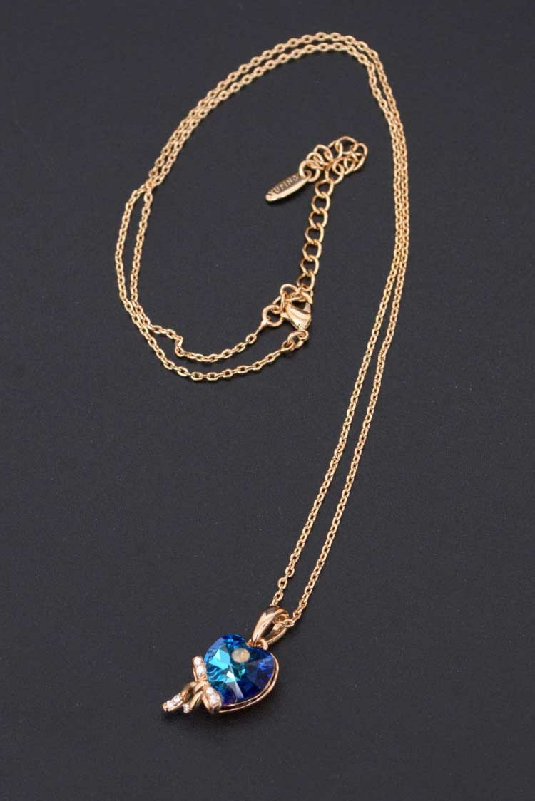 Ellena - Heart Shape Stone Pendant Necklace