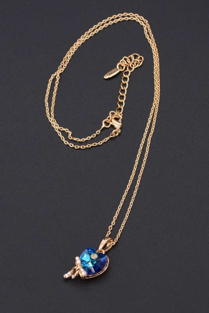 Ellena - Heart Shape Stone Pendant Necklace
