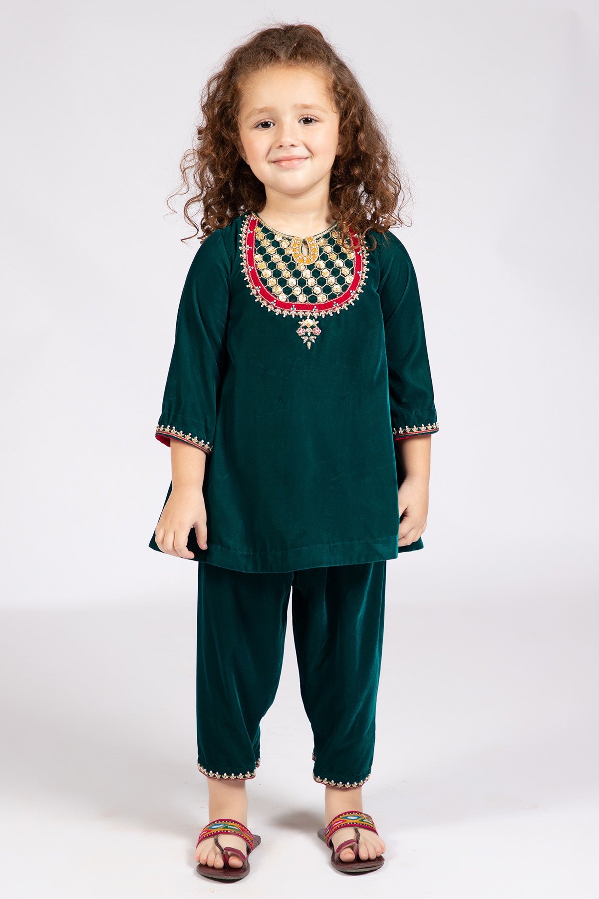 Kayseria - 2 Piece Velvet Shirt & Shalwar