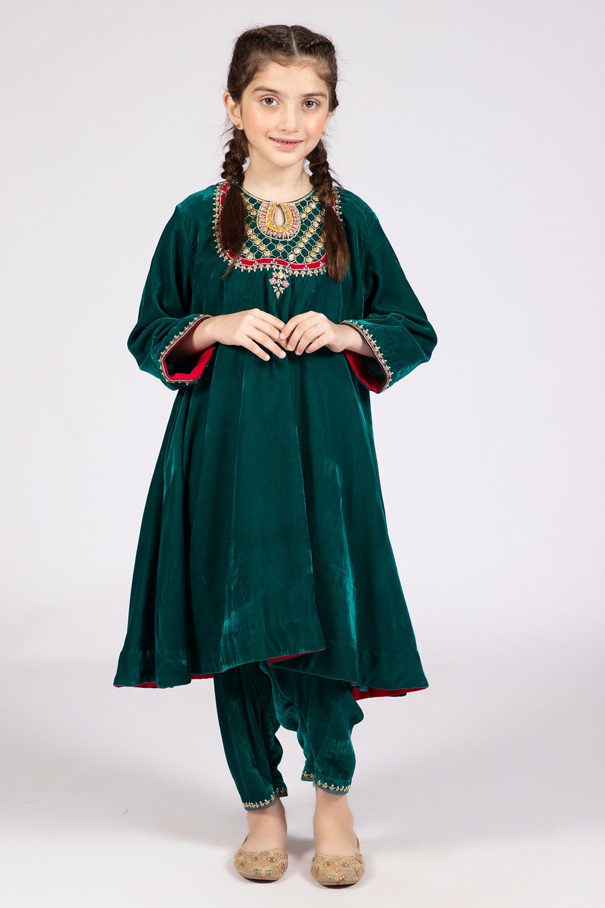 Kayseria - 2 Piece Velvet Shirt & Shalwar