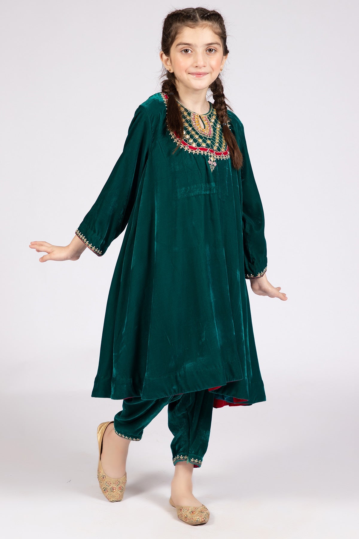 Kayseria - 2 Piece Velvet Shirt & Shalwar