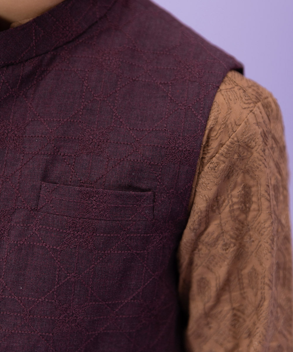 Sapphire - Embroidered Melange Waistcoat