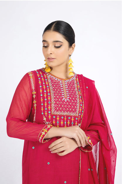 Kayseria - 3 Piece Dhaka Malmal Suit