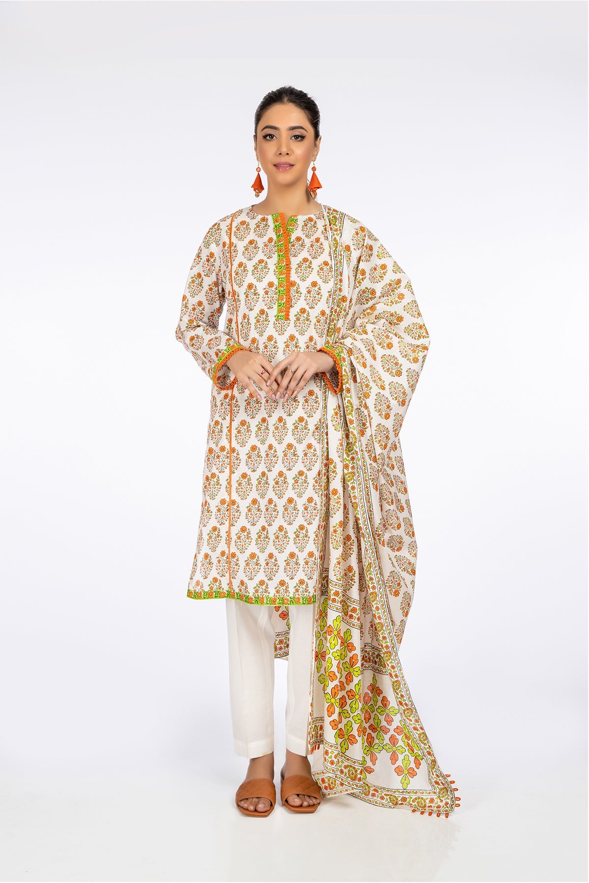 Kayseria - 2 Piece Cotton Lawn Shirt & Dupatta