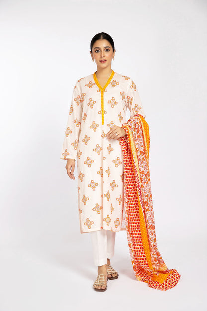 Kayseria - 2 Piece Cotton Lawn Shirt & Dupatta