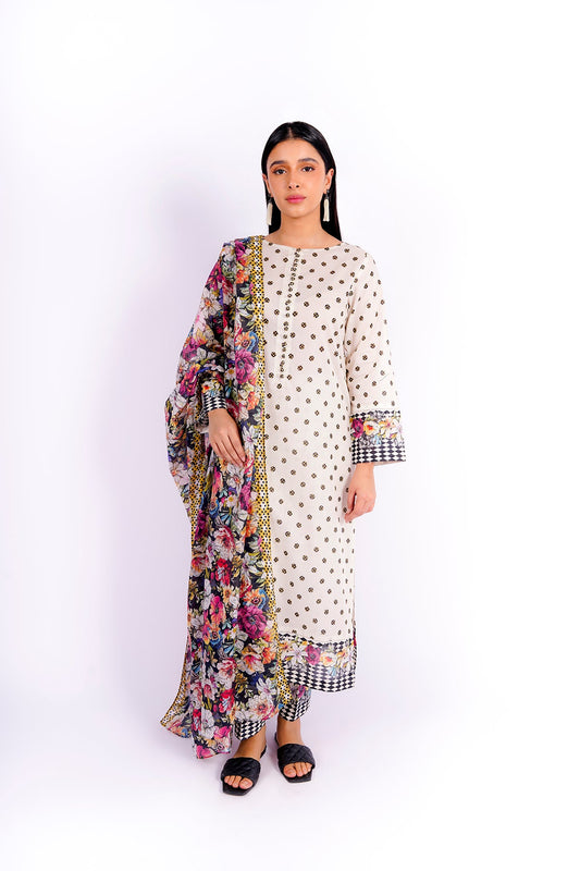 Kayseria - 3 Piece Cotton Lawn Suit