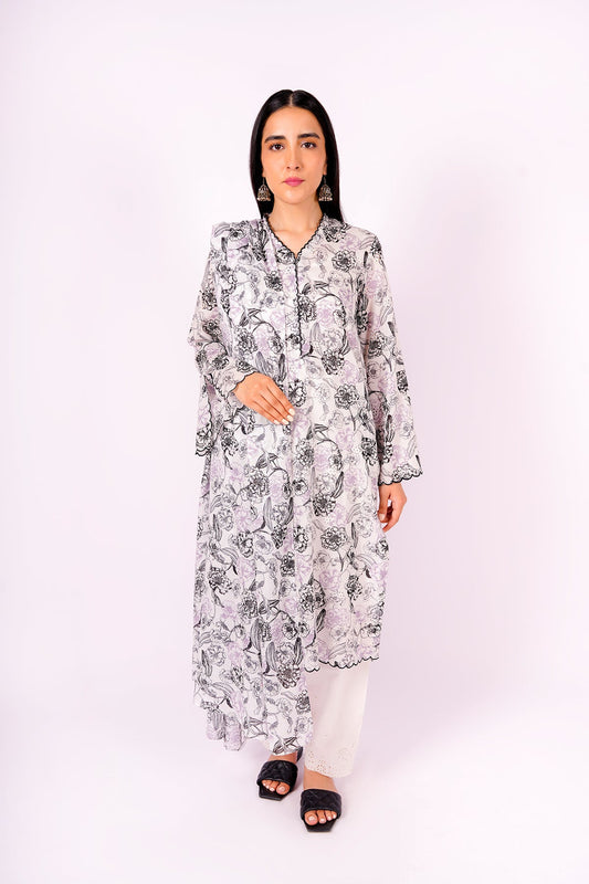 Kayseria - 2 Piece Cotton Lawn Shirt & Dupatta