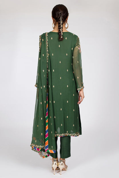 Kayseria - 3 Piece Pk Chiffon Suit