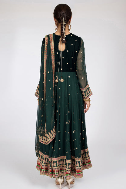 Kayseria - 3 Piece Pk Chiffon Suit