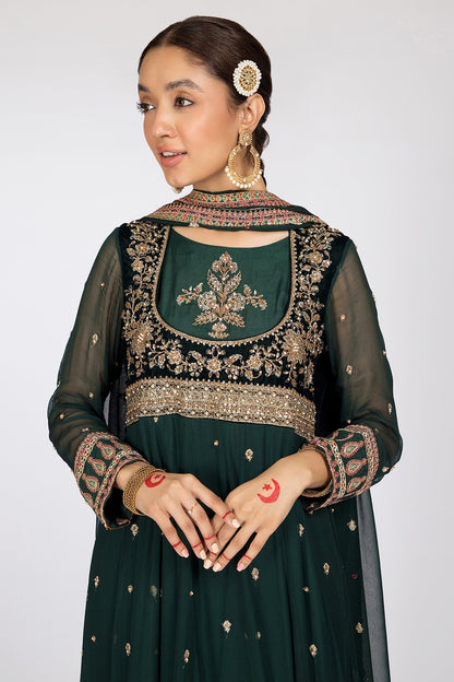 Kayseria - 3 Piece Pk Chiffon Suit