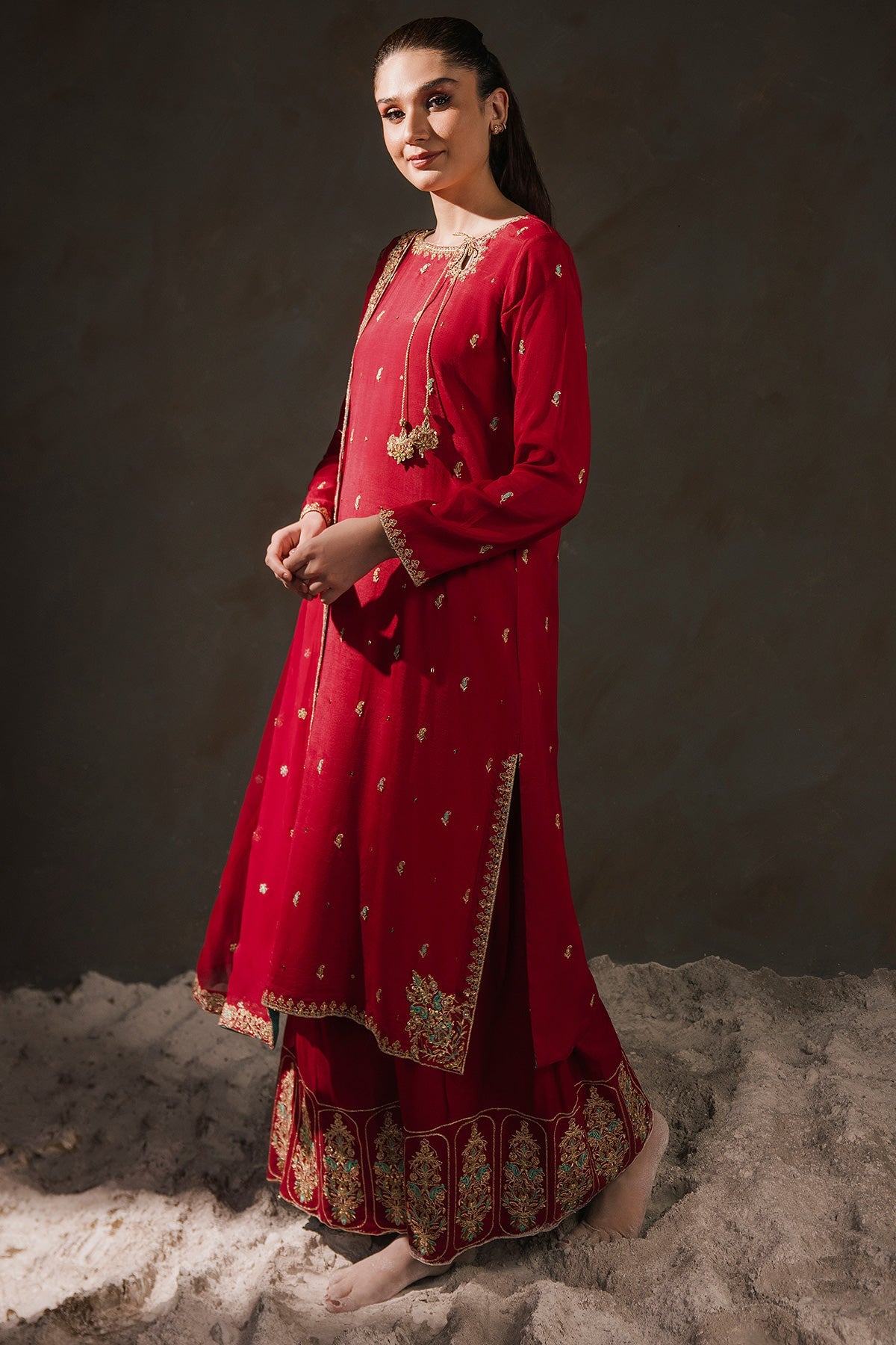 Kayseria - 3 Piece Raw Silk Suit