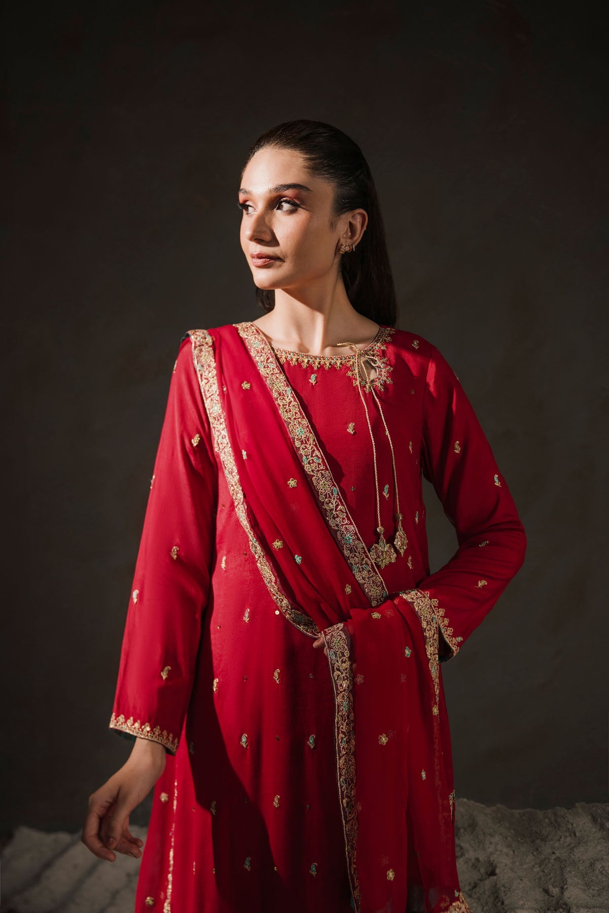 Kayseria - 3 Piece Raw Silk Suit