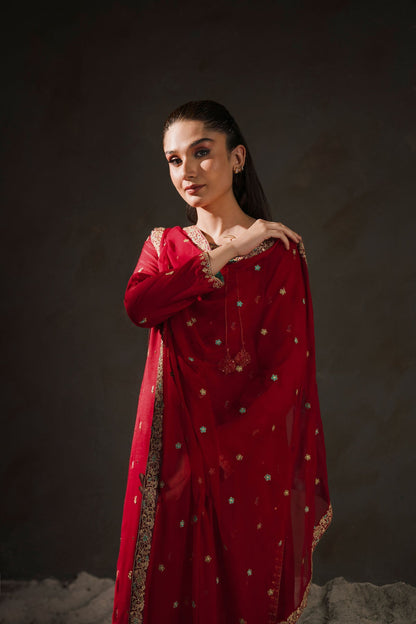 Kayseria - 3 Piece Raw Silk Suit