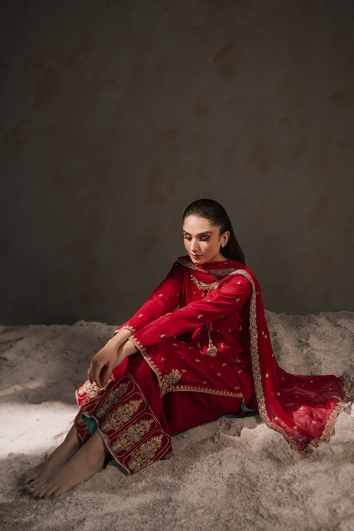 Kayseria - 3 Piece Raw Silk Suit