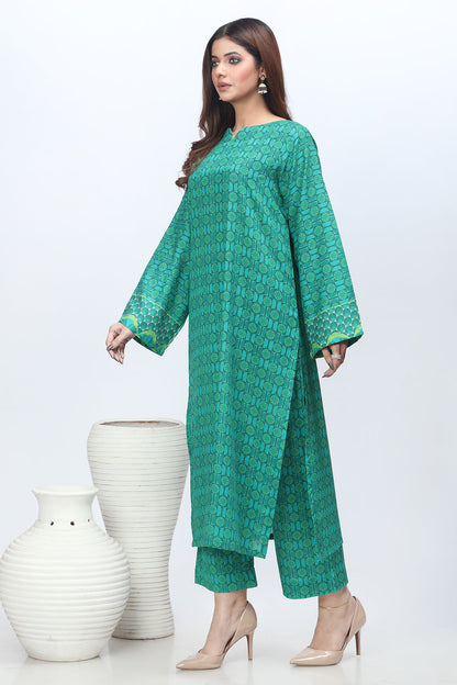 Charizma - 2-PC Printed Khaddar Shirt with Trouser SCPM-3-005-R1 GREEN