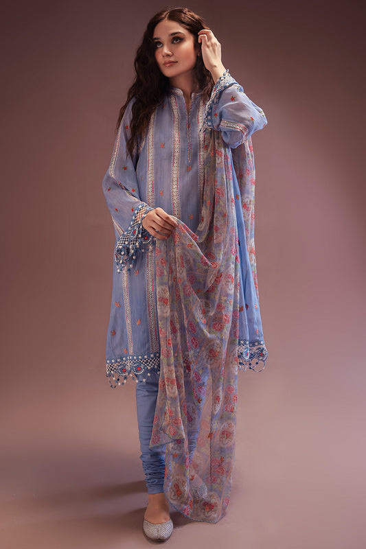Kayseria - 3 Piece Dhaka Malmal Suit