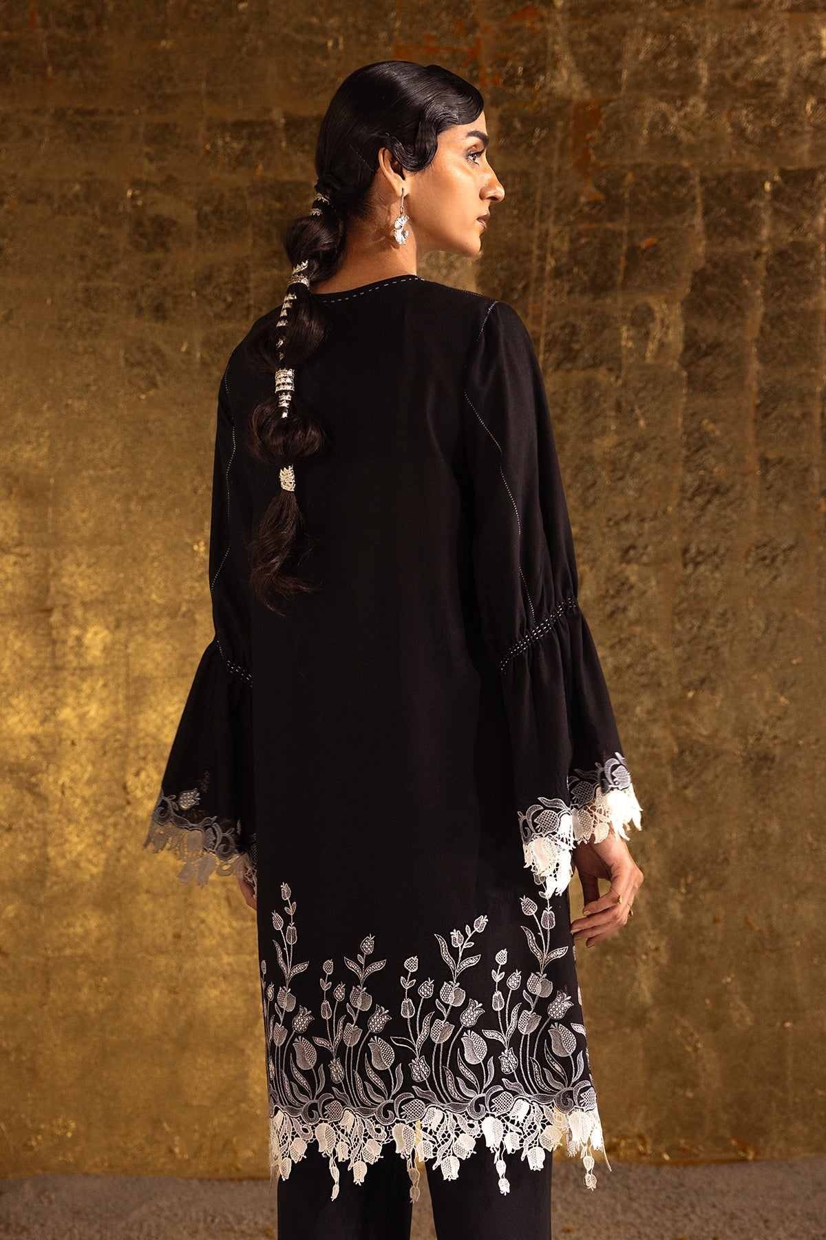 Kayseria - 2 Piece Viscose Karandi Shirt & Shalwar