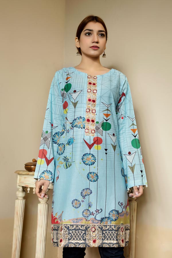 Adan's Libas - Bramwell - Stitched Lawn Kurti
