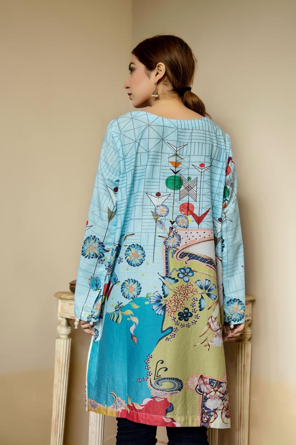 Adan's Libas - Bramwell - Stitched Lawn Kurti