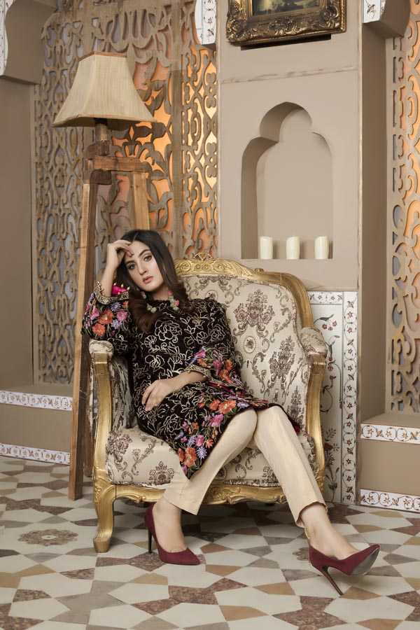 Adan's Libas - Brown 02 -  Embroidered Velvet Un Stitched (2 Piece)