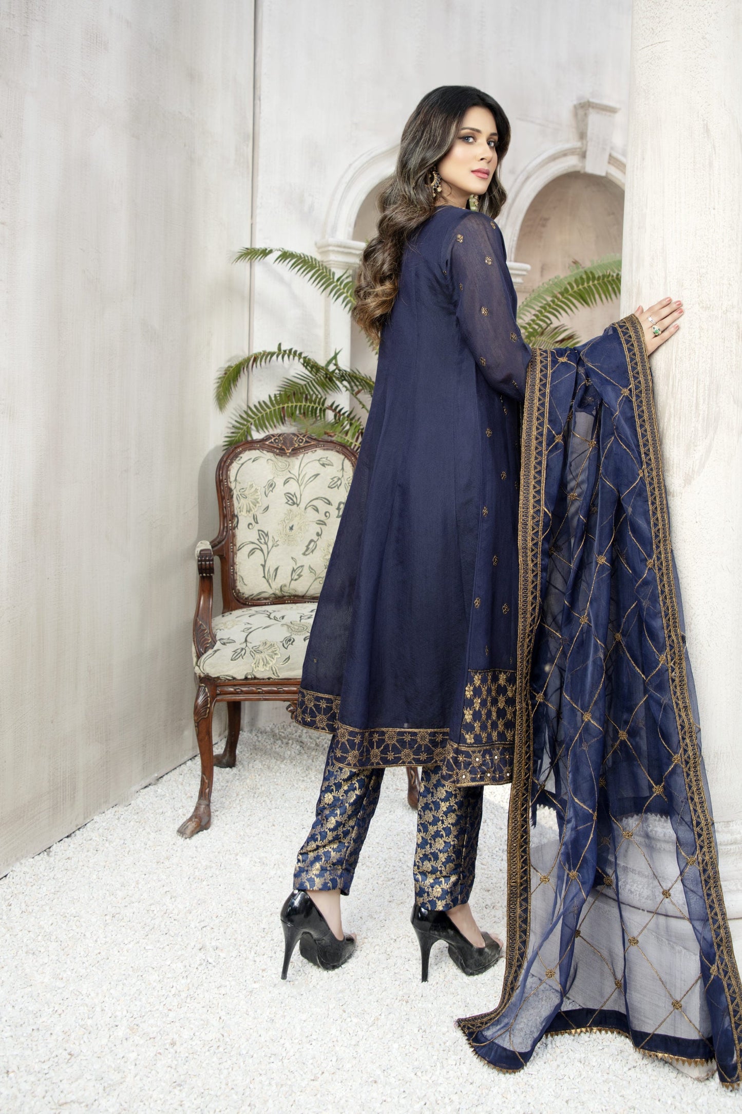 Ellena - 3-PC Stitched Paper Cotton Suit