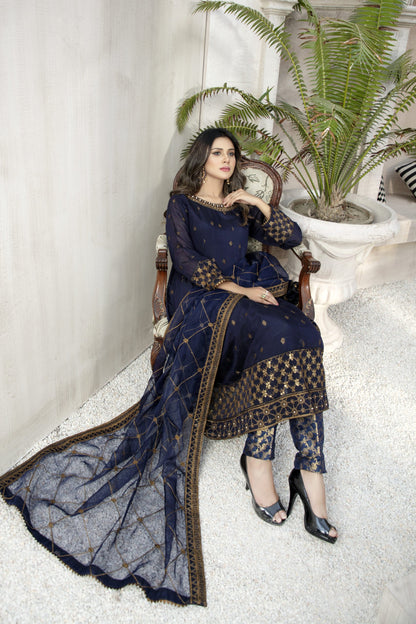 Ellena - 3-PC Stitched Paper Cotton Suit
