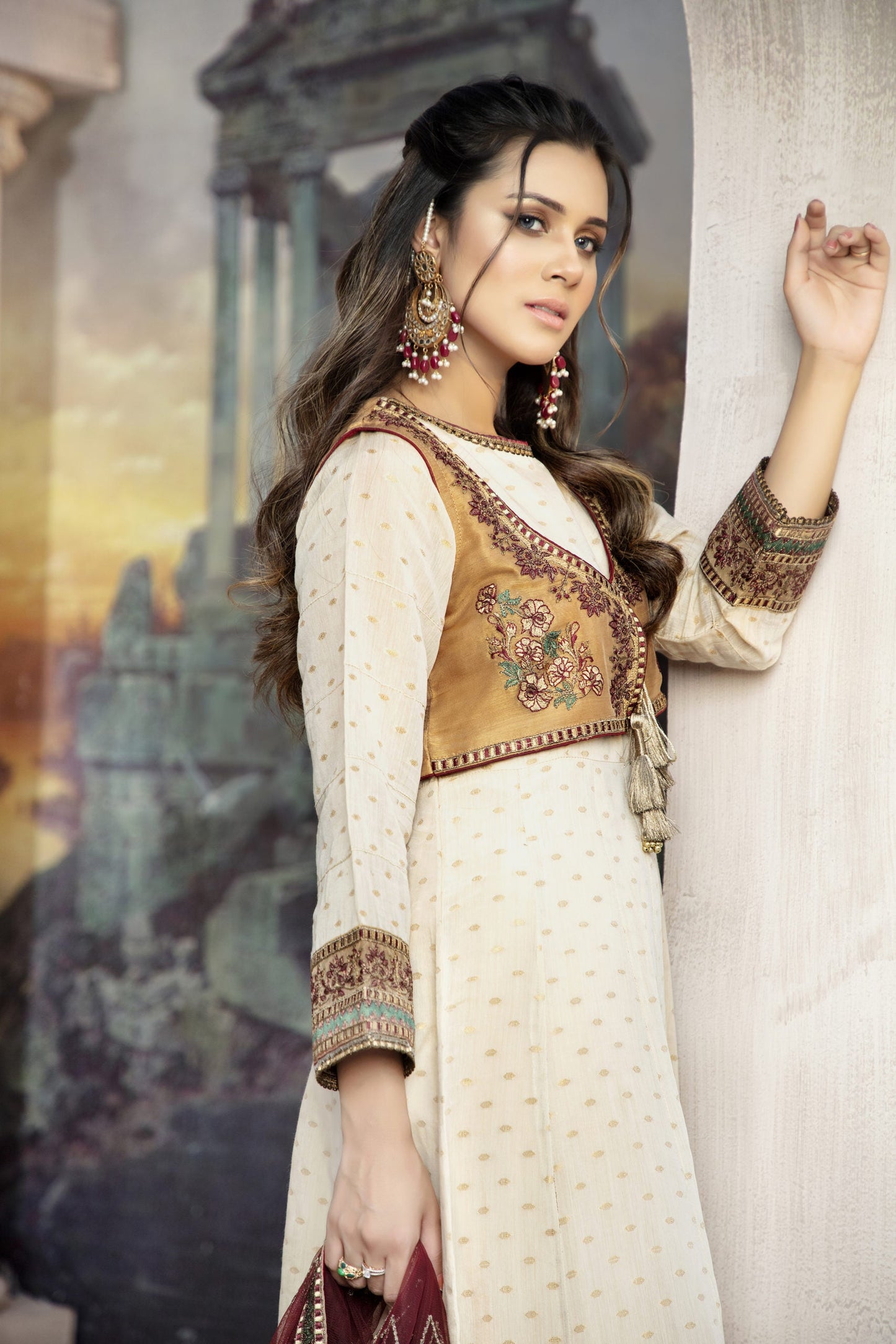 Ellena - 3-PC Stitched Paper Cotton Suit
