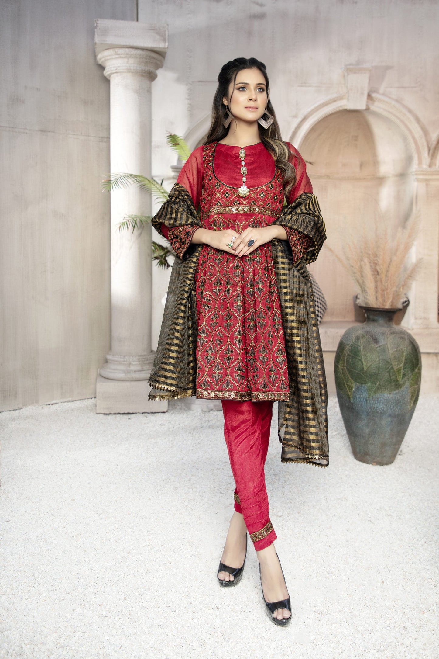 Ellena - 3-PC Stitched Khaddi Suit