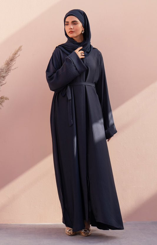 Hareer - BLUE TWINE FRONT OPEN ABAYA