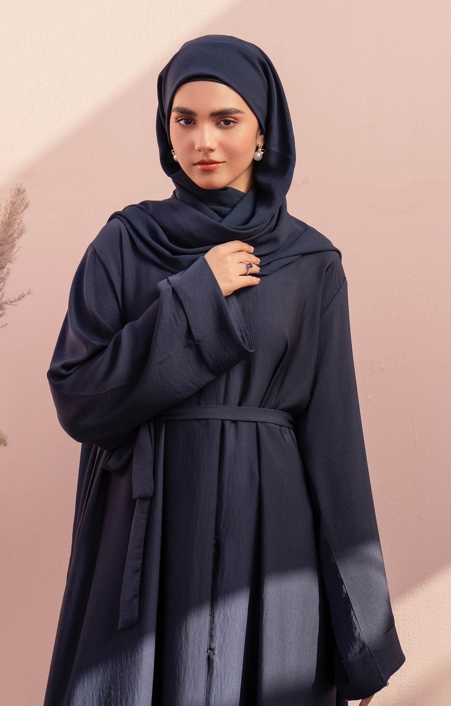 Hareer - BLUE TWINE FRONT OPEN ABAYA