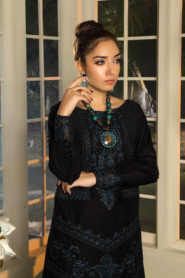 Adan's Libas - Blue Berry - Stitched Kurti