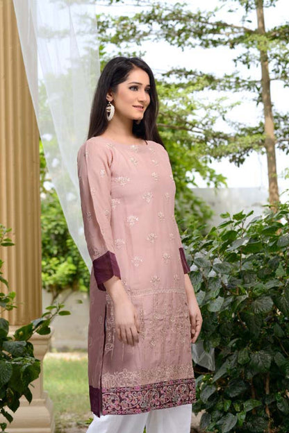 Adan's Libas - Blossom - Stitched Embroidered Swiss Shirt