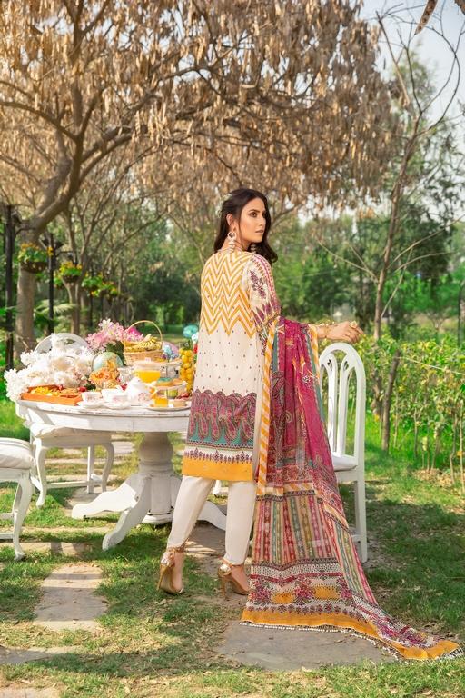 Ellena - 3-PC Unstitched Lawn