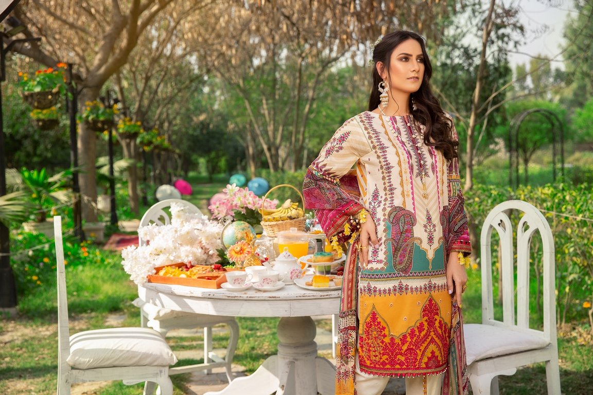 Ellena - 3-PC Unstitched Lawn